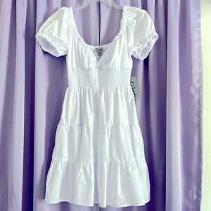 Ruffle White Dress